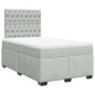 vidaXL Boxspringbett mit Matratze Hellgrau 120x190 cm Samt vidaXL Boxspringbett mit Matratze Hellgrau 120x190 cm Samt