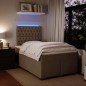 vidaXL Boxspringbett mit Matratze Hellgrau 120x190 cm Samt vidaXL Boxspringbett mit Matratze Hellgrau 120x190 cm Samt