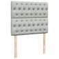 vidaXL Boxspringbett mit Matratze Hellgrau 120x190 cm Samt vidaXL Boxspringbett mit Matratze Hellgrau 120x190 cm Samt