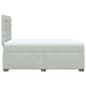 vidaXL Boxspringbett mit Matratze Hellgrau 120x190 cm Samt vidaXL Boxspringbett mit Matratze Hellgrau 120x190 cm Samt
