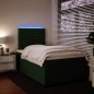 vidaXL Boxspringbett mit Matratze Dunkelgrün 120x200 cm Samt vidaXL Boxspringbett mit Matratze Dunkelgrün 120x200 cm Samt