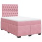 vidaXL Boxspringbett mit Matratze Rosa 120x200 cm Samt vidaXL Boxspringbett mit Matratze Rosa 120x200 cm Samt