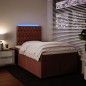 vidaXL Boxspringbett mit Matratze Rosa 120x200 cm Samt vidaXL Boxspringbett mit Matratze Rosa 120x200 cm Samt