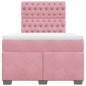 vidaXL Boxspringbett mit Matratze Rosa 120x200 cm Samt vidaXL Boxspringbett mit Matratze Rosa 120x200 cm Samt