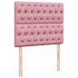 vidaXL Boxspringbett mit Matratze Rosa 120x200 cm Samt vidaXL Boxspringbett mit Matratze Rosa 120x200 cm Samt
