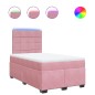 vidaXL Boxspringbett mit Matratze Rosa 120x200 cm Samt vidaXL Boxspringbett mit Matratze Rosa 120x200 cm Samt
