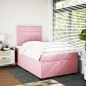 vidaXL Boxspringbett mit Matratze Rosa 120x200 cm Samt vidaXL Boxspringbett mit Matratze Rosa 120x200 cm Samt