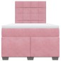 vidaXL Boxspringbett mit Matratze Rosa 120x200 cm Samt vidaXL Boxspringbett mit Matratze Rosa 120x200 cm Samt