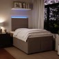 vidaXL Boxspringbett mit Matratze Hellgrau 120x190 cm Samt vidaXL Boxspringbett mit Matratze Hellgrau 120x190 cm Samt