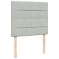 vidaXL Boxspringbett mit Matratze Hellgrau 120x190 cm Samt vidaXL Boxspringbett mit Matratze Hellgrau 120x190 cm Samt