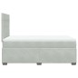 vidaXL Boxspringbett mit Matratze Hellgrau 120x190 cm Samt vidaXL Boxspringbett mit Matratze Hellgrau 120x190 cm Samt