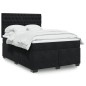 vidaXL Boxspringbett mit Matratze Schwarz 160x200 cm Samt vidaXL Boxspringbett mit Matratze Schwarz 160x200 cm Samt