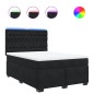 vidaXL Boxspringbett mit Matratze Schwarz 160x200 cm Samt vidaXL Boxspringbett mit Matratze Schwarz 160x200 cm Samt