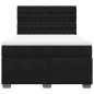 vidaXL Boxspringbett mit Matratze Schwarz 160x200 cm Samt vidaXL Boxspringbett mit Matratze Schwarz 160x200 cm Samt