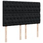 vidaXL Boxspringbett mit Matratze Schwarz 160x200 cm Samt vidaXL Boxspringbett mit Matratze Schwarz 160x200 cm Samt