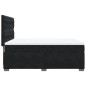 vidaXL Boxspringbett mit Matratze Schwarz 160x200 cm Samt vidaXL Boxspringbett mit Matratze Schwarz 160x200 cm Samt