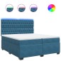 vidaXL Boxspringbett mit Matratze Blau 200x200 cm Samt vidaXL Boxspringbett mit Matratze Blau 200x200 cm Samt