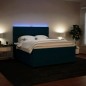 vidaXL Boxspringbett mit Matratze Blau 200x200 cm Samt vidaXL Boxspringbett mit Matratze Blau 200x200 cm Samt
