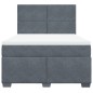 vidaXL Boxspringbett mit Matratze Dunkelgrau 140x190 cm Samt vidaXL Boxspringbett mit Matratze Dunkelgrau 140x190 cm Samt