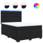 vidaXL Boxspringbett mit Matratze Schwarz 140x190 cm Samt vidaXL Boxspringbett mit Matratze Schwarz 140x190 cm Samt
