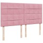 vidaXL Boxspringbett mit Matratze Rosa 180x200 cm Samt vidaXL Boxspringbett mit Matratze Rosa 180x200 cm Samt