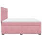 vidaXL Boxspringbett mit Matratze Rosa 180x200 cm Samt vidaXL Boxspringbett mit Matratze Rosa 180x200 cm Samt
