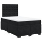 vidaXL Boxspringbett mit Matratze Schwarz 120x190 cm Samt vidaXL Boxspringbett mit Matratze Schwarz 120x190 cm Samt