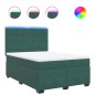 vidaXL Boxspringbett mit Matratze Dunkelgrün 160x200 cm Samt vidaXL Boxspringbett mit Matratze Dunkelgrün 160x200 cm Samt
