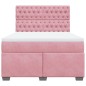 vidaXL Boxspringbett mit Matratze Rosa 140x190 cm Samt vidaXL Boxspringbett mit Matratze Rosa 140x190 cm Samt