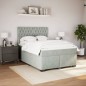 vidaXL Boxspringbett mit Matratze Hellgrau 160x200 cm Samt vidaXL Boxspringbett mit Matratze Hellgrau 160x200 cm Samt