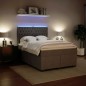 vidaXL Boxspringbett mit Matratze Hellgrau 160x200 cm Samt vidaXL Boxspringbett mit Matratze Hellgrau 160x200 cm Samt