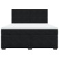vidaXL Boxspringbett mit Matratze Schwarz 180x200 cm Samt vidaXL Boxspringbett mit Matratze Schwarz 180x200 cm Samt