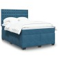 vidaXL Boxspringbett mit Matratze Blau 140x190 cm Samt vidaXL Boxspringbett mit Matratze Blau 140x190 cm Samt