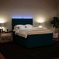 vidaXL Boxspringbett mit Matratze Blau 140x190 cm Samt vidaXL Boxspringbett mit Matratze Blau 140x190 cm Samt