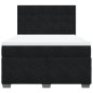 vidaXL Boxspringbett mit Matratze Schwarz 140x190 cm Samt vidaXL Boxspringbett mit Matratze Schwarz 140x190 cm Samt