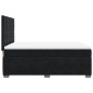 vidaXL Boxspringbett mit Matratze Schwarz 140x190 cm Samt vidaXL Boxspringbett mit Matratze Schwarz 140x190 cm Samt