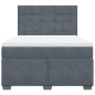 vidaXL Boxspringbett mit Matratze Dunkelgrau 160x200 cm Samt vidaXL Boxspringbett mit Matratze Dunkelgrau 160x200 cm Samt
