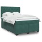 vidaXL Boxspringbett mit Matratze Dunkelgrün 140x190 cm Samt vidaXL Boxspringbett mit Matratze Dunkelgrün 140x190 cm Samt