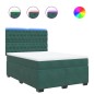 vidaXL Boxspringbett mit Matratze Dunkelgrün 140x190 cm Samt vidaXL Boxspringbett mit Matratze Dunkelgrün 140x190 cm Samt