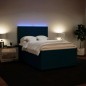 vidaXL Boxspringbett mit Matratze Blau 140x200 cm Samt vidaXL Boxspringbett mit Matratze Blau 140x200 cm Samt