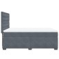 vidaXL Boxspringbett mit Matratze Dunkelgrau 140x200 cm Samt vidaXL Boxspringbett mit Matratze Dunkelgrau 140x200 cm Samt