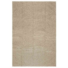 vidaXL Teppich ZIZUR Beige 140x200 cm Jute-Optik Indoor und Outdoor