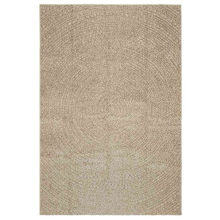 vidaXL Teppich ZIZUR Beige 140x200 cm Jute-Optik Indoor und Outdoor