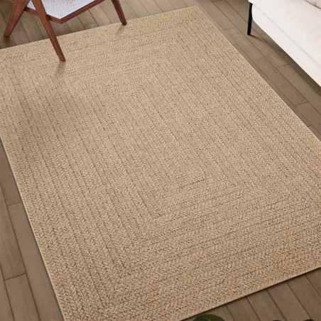 vidaXL Teppich ZIZUR Beige 200x290 cm Jute-Optik Indoor und Outdoor