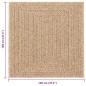 vidaXL Teppich ZIZUR Beige 200x290 cm Jute-Optik Indoor und Outdoor vidaXL Teppich ZIZUR Beige 200x290 cm Jute-Optik Indoor und Outdoor