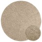 vidaXL Teppich ZIZUR Beige Ø 120 cm Jute-Optik Indoor und Outdoor vidaXL Teppich ZIZUR Beige Ø 120 cm Jute-Optik Indoor und Outdoor