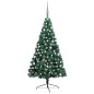 Künstlicher Halber Weihnachtsbaum mit LEDs & Kugeln Grün 180 cm Künstlicher Halber Weihnachtsbaum mit LEDs & Kugeln Grün 180 cm
