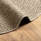 vidaXL Teppich ZIZUR Beige Ø 120 cm Jute-Optik Indoor und Outdoor vidaXL Teppich ZIZUR Beige Ø 120 cm Jute-Optik Indoor und Outdoor