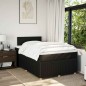 vidaXL Boxspringbett mit Matratze Schwarz 120x200 cm Stoff vidaXL Boxspringbett mit Matratze Schwarz 120x200 cm Stoff