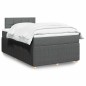 vidaXL Boxspringbett mit Matratze Dunkelgrau 120x200 cm Stoff vidaXL Boxspringbett mit Matratze Dunkelgrau 120x200 cm Stoff
